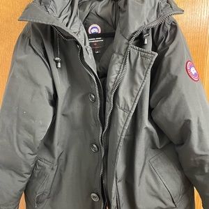 Large black canada goose winter jacket